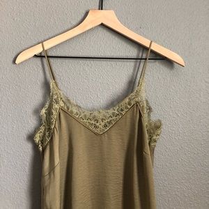 Olive Satin Camisole